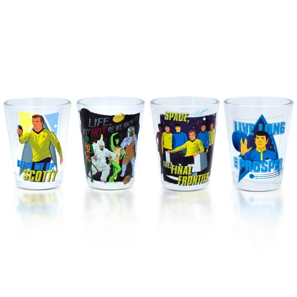 Vasos pequeños para tragos de whisky Star Trek Original Series x4