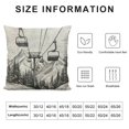 thumbnail image 5 of Orinice  Mountain Ski Lift Cotton Linen Throw Pillow Case Sketch White Wintertime Snow Landscape Resort Pillow Cushion Covers Home Sofa Decorative  White, 5 of 5