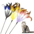 thumbnail image 1 of 3PCS Cat Teaser Wand Interactive Funny Fashion Cat Feather Toy Cat Training Toy, 1 of 10