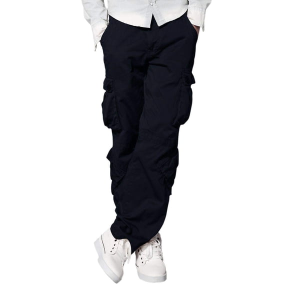Pantalones Cargo Match para Hombre Corte Regular Azul Talla 30
