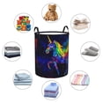 thumbnail image 6 of PHELIKA Galaxy Rainbow Unicorn 01 Laundry Basket 65L Large Foldable Round For Dirty Clothes Toy Storage, 6 of 6
