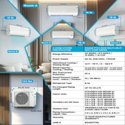 Daikin 36,000 BTU (9K + 9K + 9K + 9K) 20 SEER2 4-Zone Mini Split Wi-Fi Enabled Air Conditioner Heat Pump R-32 System with Maxwell 15 ft. Installation Kits and Wall Mounting Bracket