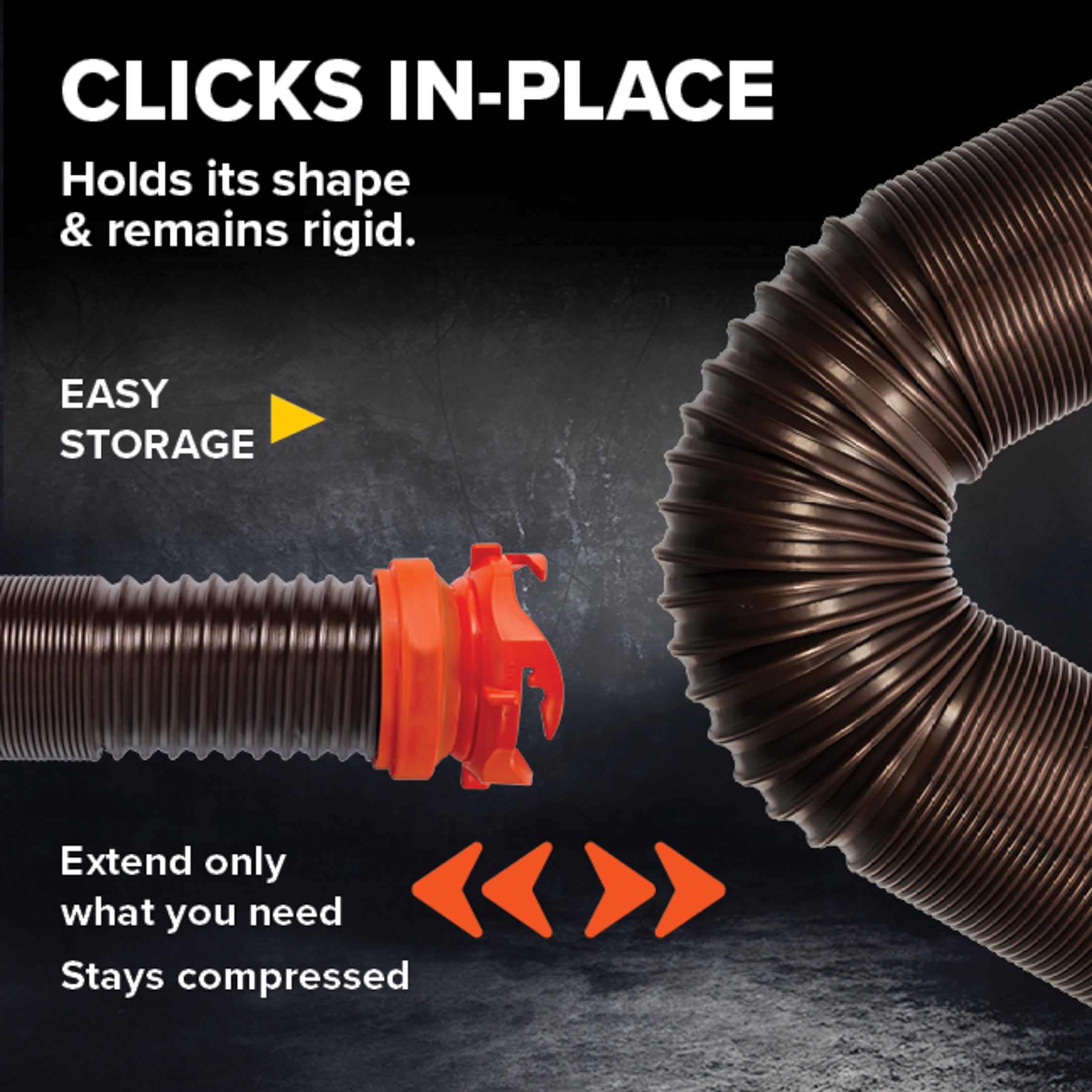 Camco RhinoFLEX 15-Foot RV Sewer Hose Kit - Multicolor, 23 Mils of Polyolefin (39762)