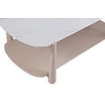thumbnail image 3 of Horizons White Marble White Oak Coffee Table with Casters, 3 of 6