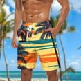 thumbnail image 2 of zfhfof Men's Swim Trunks Quick Dry Hawaiian Bathing Suit Drawstring Lightweight Summer Casual Beach Shorts with Pockets, 2 of 5