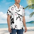 thumbnail image 3 of Kll Men'S Hawaiian Shirt Short Sleeve Button Down Beach Shirts-Cute Cow And Milk Stains, 3 of 7
