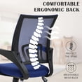 thumbnail image 6 of CL.HPAHKL Mesh Office Chair with Wheels, Ergonomic Desk Chair Comfortable Computer Chair with Lumbar Support Armrest Executive Rolling Swivel Adjustable Task Chair for Home Office, Blue, 6 of 7