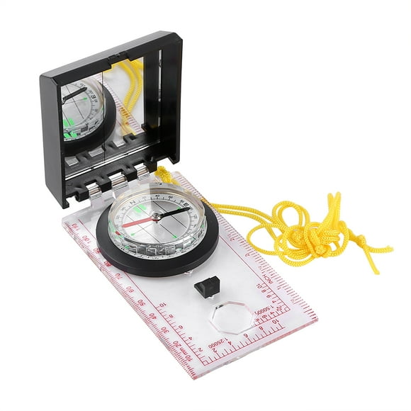 Heaveant Boussole multifonctionnelle, Boussole multifonctionnelle Lourde avec règle de cartographie et kit d'urgence de Miroir pour Les activités de Plein air