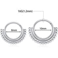 thumbnail image 3 of FFIY Septum Jewelry 16G Septum Ring Septum Piercing Unique Design Daith Piercing Jewelry 316L Surgical Steel Clicker HOPP Segment Hinged Nose Rings Hoop Cartlidge Helix Rook Earrings, 3 of 3