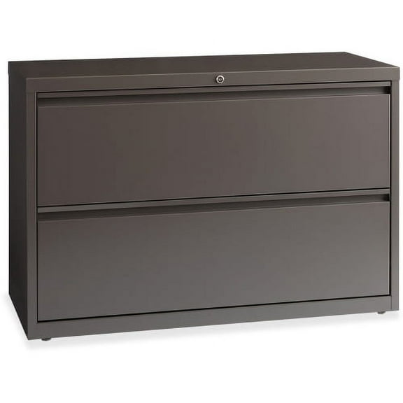 Lorell Fortress Series 42'' Lateral File - 2-Drawer 42" x 18.6" x 28" - 1 x Shelf - 2 x Drawer for File - Letter, Legal, A4 - Lateral - Magnetic Label Holder, Ball Bearing Slide, Ball-Bearing