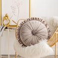 thumbnail image 2 of Round Pillow Cushion Couch Decorative Small Throw Pillow Home Decoration Pleated Round Pillow Cushion, 2 of 2
