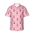 thumbnail image 1 of Balery Valentine's day gnomes Camisas hawaianas de manga corta para hombre, camisas playeras de corte holgado, camisas de vacaciones con botones,X-Large, 1 of 7
