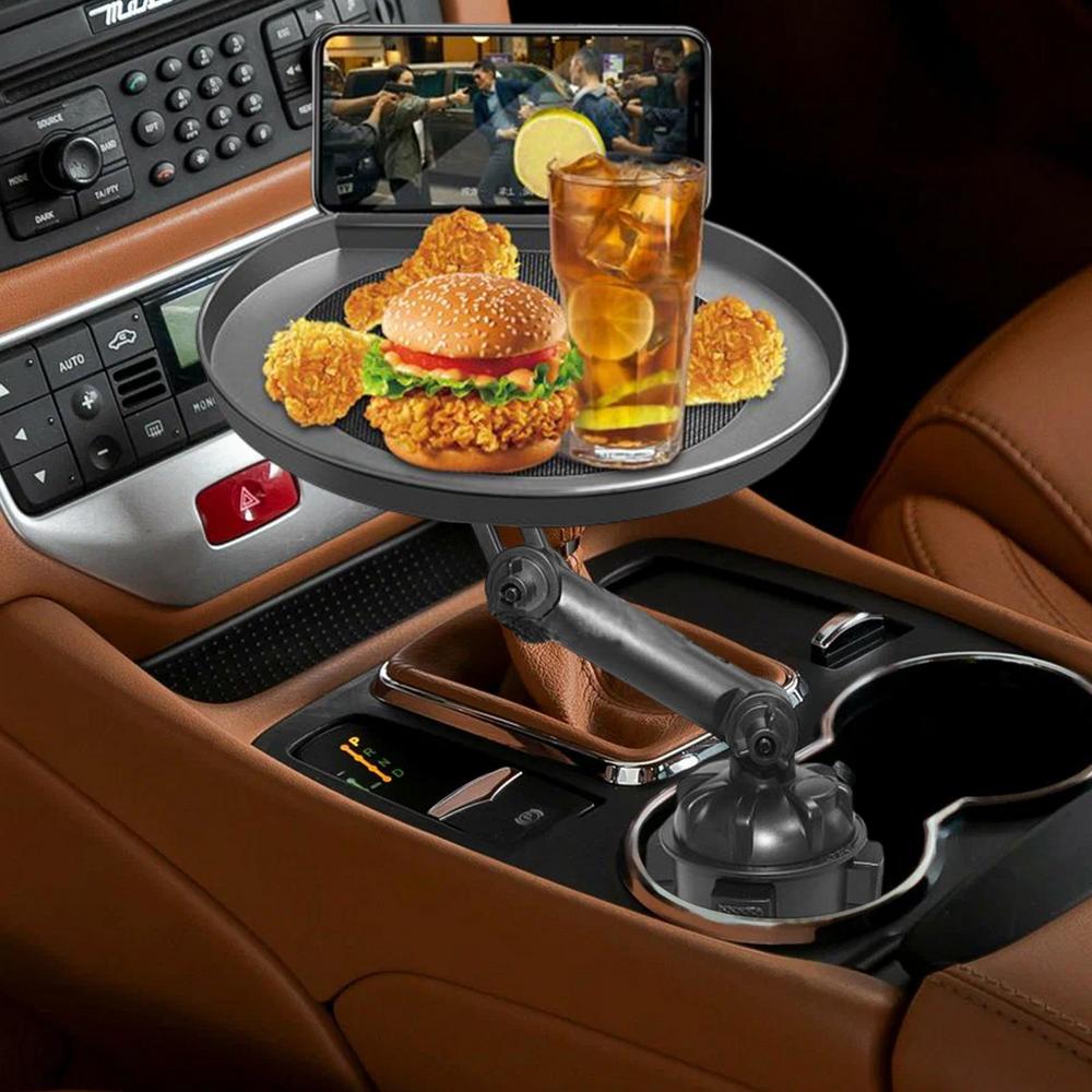 Cup Holder Expander Tray With 360° Rotation - Fits 2.75-3.25 Inch Car Holders, Holds 18-40 Oz Cups