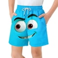 thumbnail image 1 of Pantalones cortos de bolsillo para niños con cordón elástico estampado casual traje de baño pantalones de cinco puntos, 1 of 8