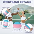 thumbnail image 4 of Uxcell Sweat Band Set Sports Terry Cloth Headband Wristband Set 7"x2" Moisture Wicking Sweat Absorbing Head Band Blue/Pink/White, 4 of 7
