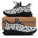 thumbnail image 1 of Zapatos planos con estampado de huella de perro negro para mujer, zapatillas cómodas para caminar, calzado de plataforma para mujer, 1 of 6