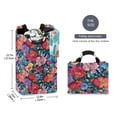 thumbnail image 2 of Yayeee Freestanding Laundry Hamper with Handle Collapsible Large Storage Basket for Clothes, Serene Floral Pattern, 2 of 7
