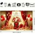 thumbnail image 4 of 5.9x3.6FT Red Gold Royal Floral Birthday Backdrop Red High Heels Curtain Happy Birthday Photography Background Flowers Crown Birthday Party Decorations Banner Supplies Photo Booth Props, 4 of 7