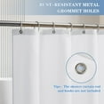 LUSHVIDA White Shower Curtains for Bathroom Waterproof Shower Curtains