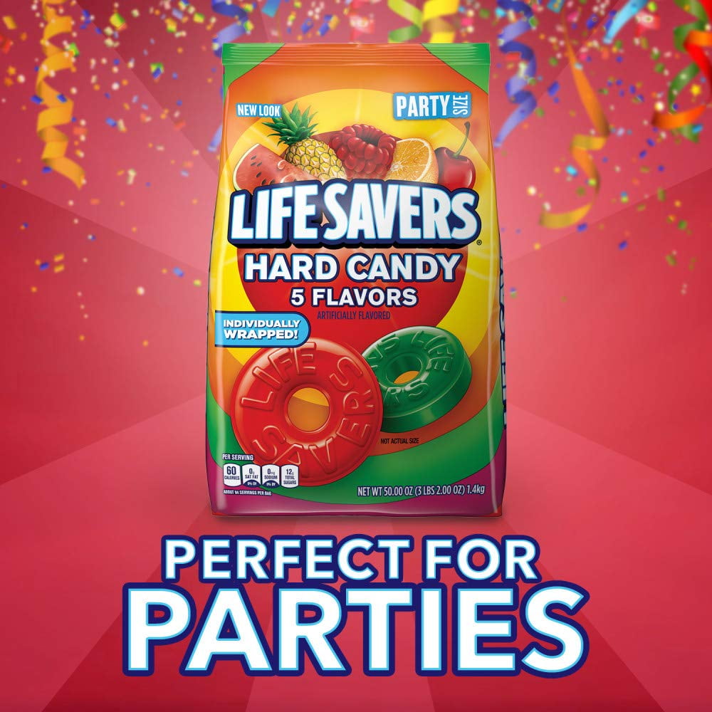 LifeSavers Hard Candy, Original Five Flavors, 50 Oz Bag (Pack of 2)