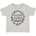 thumbnail image 3 of Inktastic Middle Sister Leaves, Circle, Heart Girls Toddler T-Shirt, 3 of 5