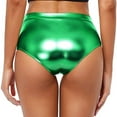 thumbnail image 4 of FEIFLY Women High Waisted Metallic Booty Shorts Rave Bottoms For Dancing Hot Pants Clubwear Solid Color Stylish Female Bottoms, 4 of 6