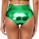 thumbnail image 3 of MKLEKYY Pantalones Cortos De Mezclilla Para Mujer, De Cintura Alta, Metálicos, Tipo Botín, Para Bailar, Ropa De Club, 3 of 3