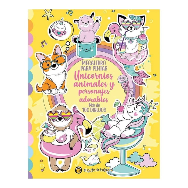 Megalibro para pintar unicornios animales y personajes adorables Editorial Guadal Editorial Guadal