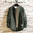 thumbnail image 2 of Vedolay Winter Jackets for Men Long Sleeve Jacket Solid Sweatshirt Drawstring Jacket Clothes Green,4XL, 2 of 3