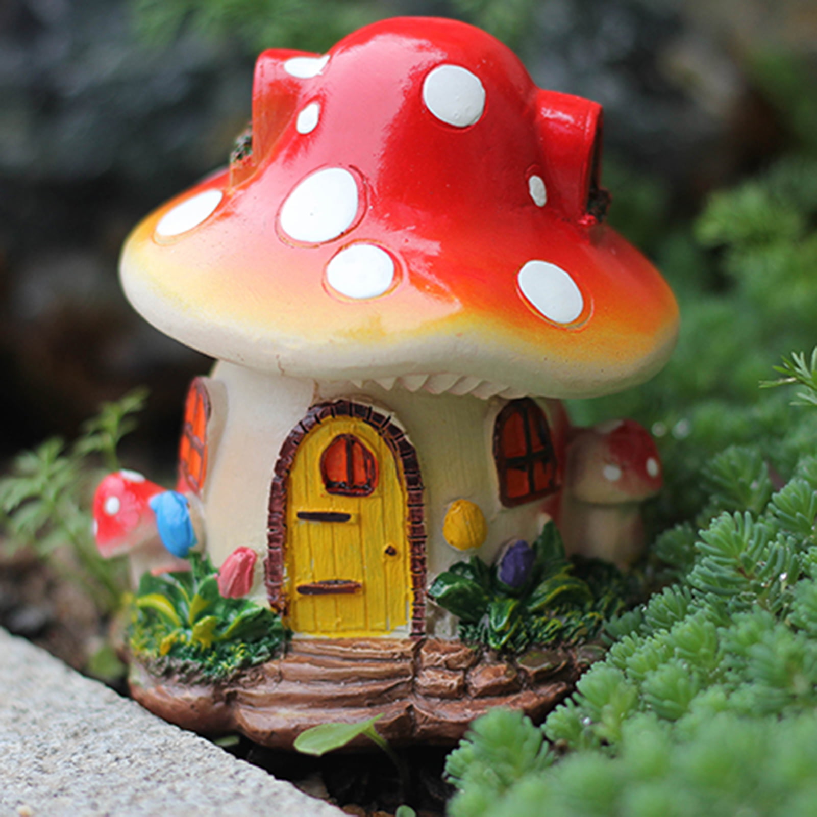 Fairy Mushroom Figurines Miniature Mushrooms Fairy Garden Mushrooms Small  Mushroom Ornaments Micro Landscape Plants Bonsai Craft Decor 