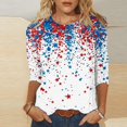 thumbnail image 2 of YanHoo Women's 4th of July Tops Plus Size Casual Crewneck Patriotic Shirts 2025 Summer Clearance, 2 of 5