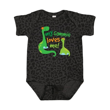 

Inktastic Gammie Loves Me Grandson Dinosaur Gift Baby Boy Bodysuit