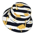 thumbnail image 3 of Naloa Gold Flamingo Reflective Double-Sided Bucket Hat, Sun Hat, Soft and Breathable for Gardening, Beaching, Camping, Hiking, Fishing, 3 of 9