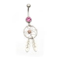 thumbnail image 4 of Navel Ring Pack of 5 with Dream Catcher Design 14g, 4 of 12