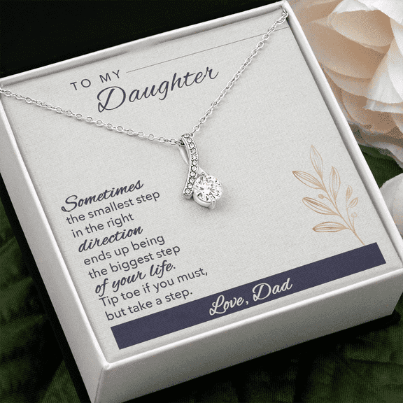 To My Daughter Gift Necklace, Birthday gift Necklace For Daughter, Gift from Dad, Father, Loving Dad, Appreciation gift Necklace For Daughter, From Dad
