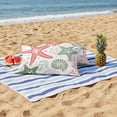 thumbnail image 3 of 2 Pack Outdoor Waterproof Throw Pillows, Ocean Red Orange Green Coral Starfish Decorative Rectangle Pillow Case Patio Pillows for Chair Couch Sofa 20x12in, 3 of 9