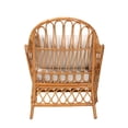 thumbnail image 4 of bali & pari Reina Bohemian Light Honey Rattan Arm Chair, 4 of 6
