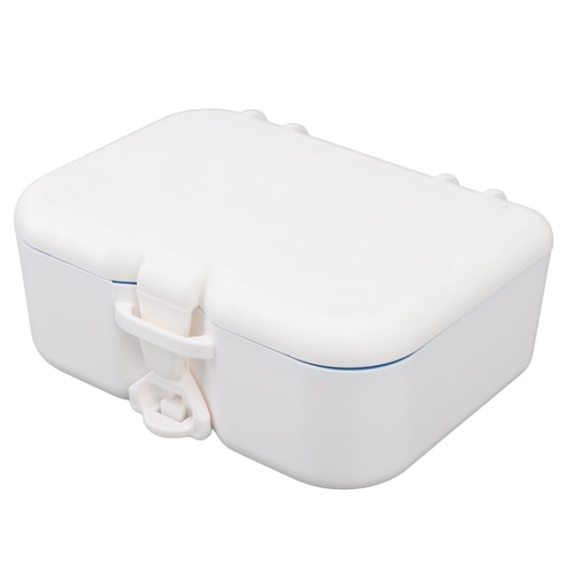 Caso de Almacenamiento de Dentaduras Postizas, Tapa Segura Eliminar la Caja de Retención de Dentaduras de Dentadura de Pincel de Limpieza para Uso Diario