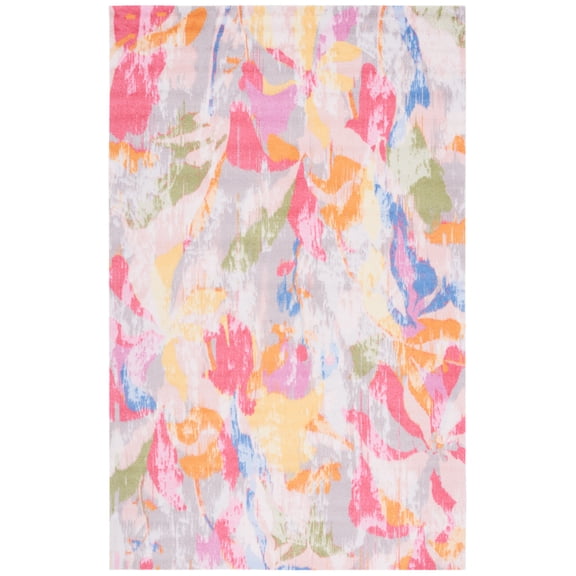SAFAVIEH Florist Collection FLS152U Pink / Grey Rug
