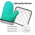 thumbnail image 4 of KLL Turquoise Light Blue Pattern Oven Mitts and Pot Holders 2pcs Sets for Kitchen, Oven Mitt Heat Resistant 536°F, Oven Gloves for Kitchen,Cooking and Baking, 4 of 7
