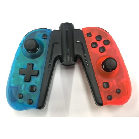 Motion Controllers pair with a USB Type-C Charging Cable & Joy-Con Alternative compatible with Nintendo Switch - Clear Blue Red