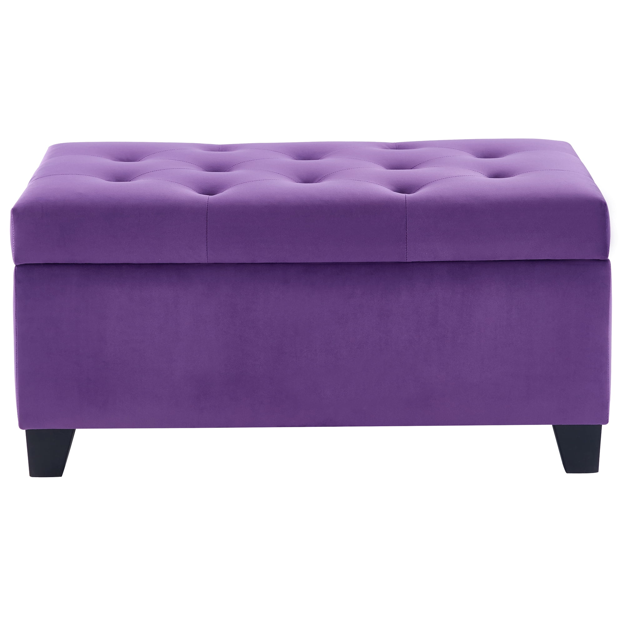 Modern Velvet Rectangular Storage Ottoman