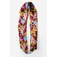 thumbnail image 2 of Bimba Pink Leaves & Floral Pure Silk Printed Head Bandanas Summer Neck Wrap Scarf 40 x 80 Inches, 2 of 6