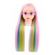 thumbnail image 3 of Cabeza de maniquí de entrenamiento para niños, cabeza de muñeca de práctica de estilismo, modelo de cabeza de muñeca de 25,59 pulgadas con abrazadera Estilo C, 3 of 8