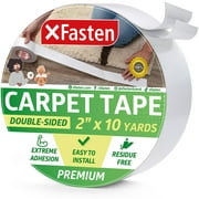 XFasten Double Sided Carpet Tape for Area Rugs and Carpets, Removable and Hardwood Safe, 2 Inches x 10 Yards, Ideal for Area Rugs, Carpet Over Rugs or Delicate Hardwood Floors