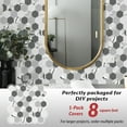 thumbnail image 6 of Dcor WOW 41008  Peel & Stick Backsplash, (8) 12x12-inch Sheet Covers 8 Sq Ft, White Grey Marble Hex Back Splash Tile, 6 of 7