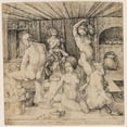 thumbnail image 3 of Albrecht Dürer 12x12 Black Modern Framed Museum Art Print Titled - The Women's Bath (1496), 3 of 5