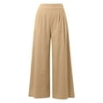 thumbnail image 3 of Trendy Women's Trousers Suit Set with Sleeveless Vest and Wide Leg Pants for Casual Styling, 3 of 5
