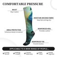 thumbnail image 3 of Lsque Red And Blue Fire Peacock Pattern Sport Compression Socks for Men & Women 15-20 mmHg Knee High Nurse Pregnant Running Medical and Travel Athletic, 3 of 6