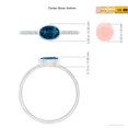thumbnail image 5 of ANGARA Natural Bezel-Set Oval London Blue Topaz and Diamond Ring in 14K White Gold for Women (Size-6x4mm) | November Birthstone, Anniversary, Jewelry Gift for Women | Natural London Blue Topaz Ring, 5 of 10